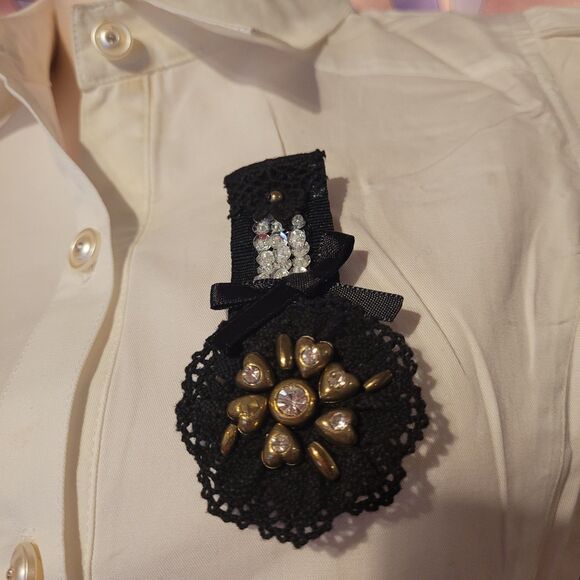 As Is Defect Golds Infinity Size Small Crop Top Blouse Japan Harajuku Gyaru Y2K - Picture 13 of 16
